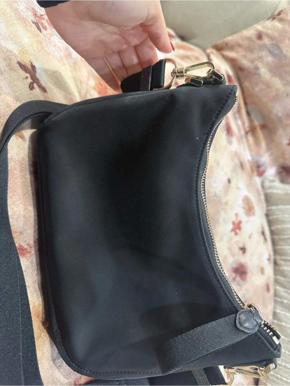 kate spade Black Shoulder Bag with Gold Hardware